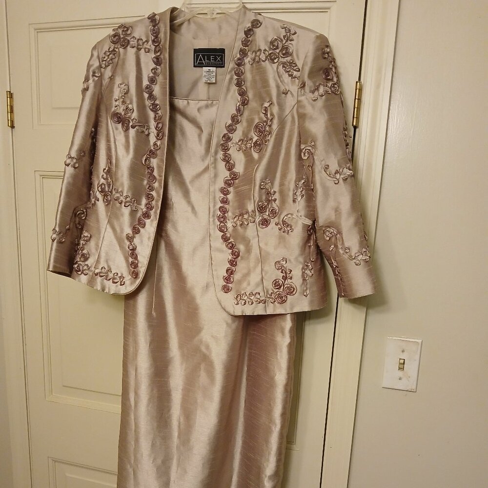 Alex Evenings Formal Champagne Colored  Gown